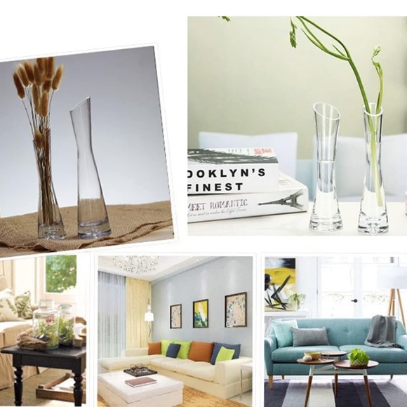 6 pc set baccarat Elegant crystal glass bud flower vases - Picture 4 of 10